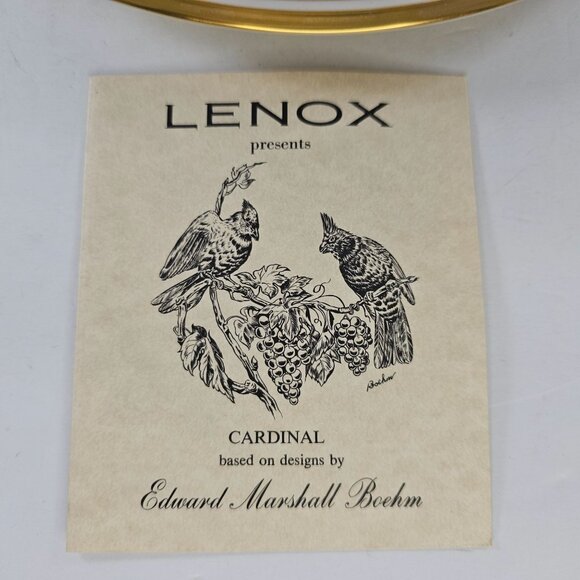Lenox Limited Edition Birds Plate Cardinal Edward Marshall Boehm 1976 - Picture 9 of 10